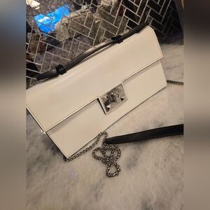 Valentino White and Black Crossbody Bag